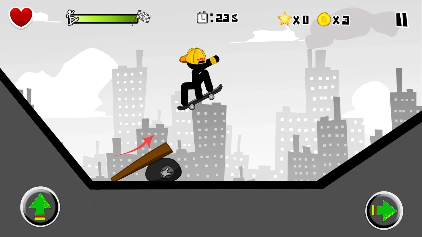 Stickman Skate 360 Epic City for Android - Thrilling Skateboarding Game