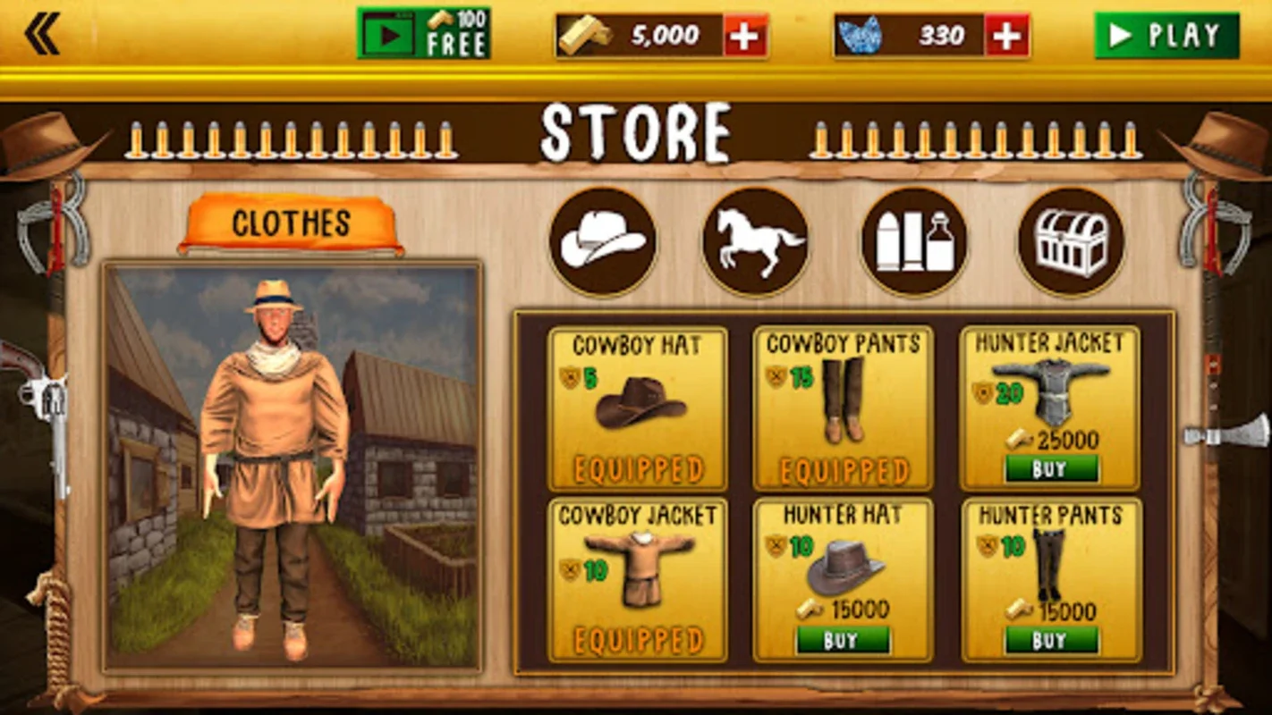 Western Cowboy GunFighter for Android - Restore Peace in the Wild West