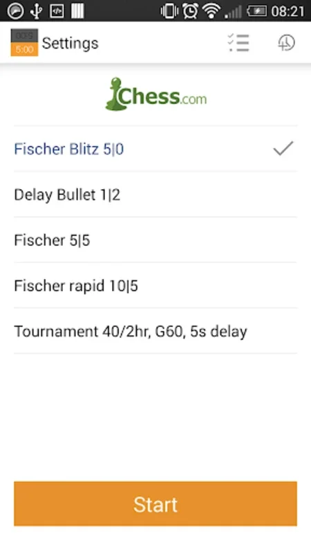 Chess Clock for Android - Manage Your Chess Time