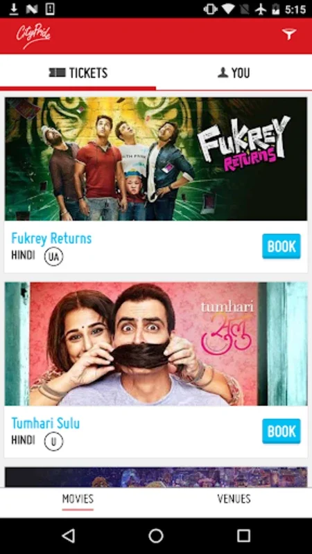 CityPride Multiplex for Android: Diverse Movie Experiences