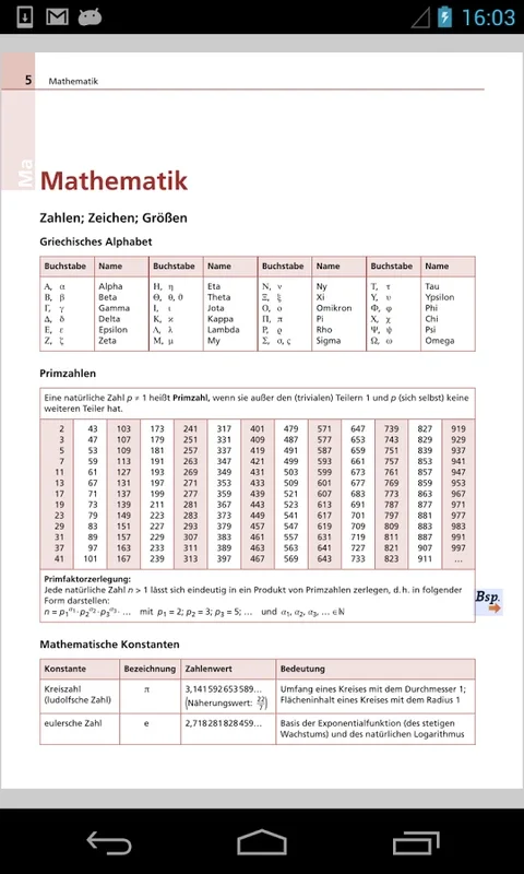 Formelsammlung for Android - Empowering Math and Science Learning