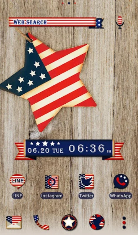 U.S.A. Flag Star Theme for Android - Customize Your Device