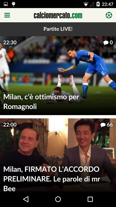 Calciomercato.com for Android - Your Soccer News Source