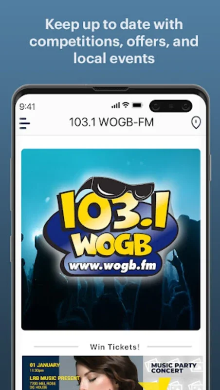 103.1 WOGB-FM for Android - Stream Radio Seamlessly