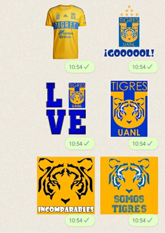 Tigres UANL Stickers for Android - Express Your Team Pride