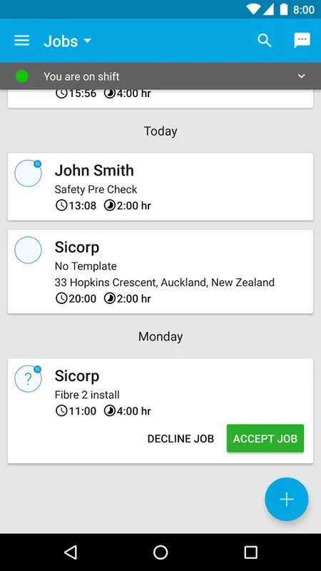 vWork for Android - Mobile Workforce Scheduling and GPS Tracking