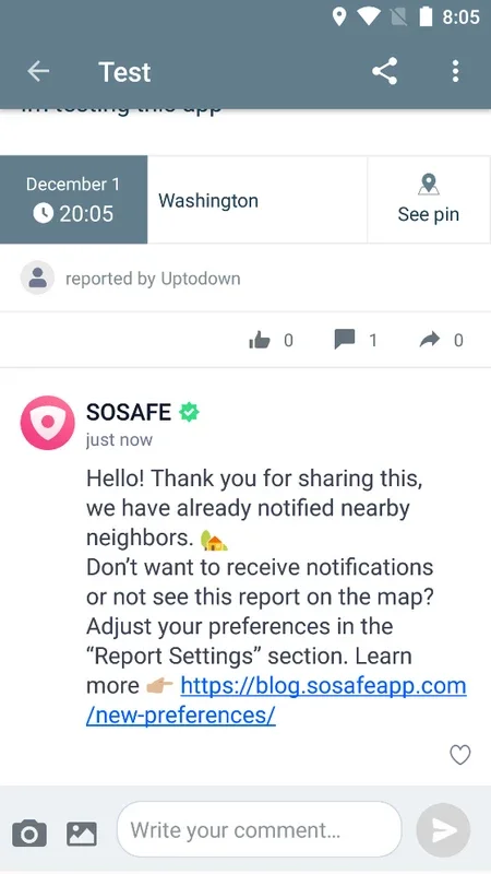 SOSAFE for Android: Enhancing Neighborhood Safety