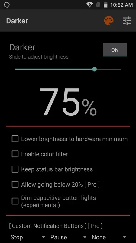 Darker: Extreme Screen Dimming for Android