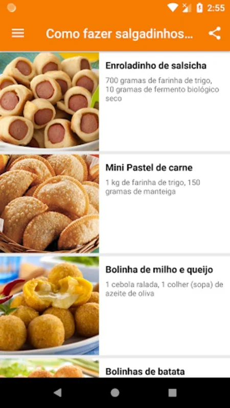 Como fazer salgadinhos for Android - Master Savory Snack Making