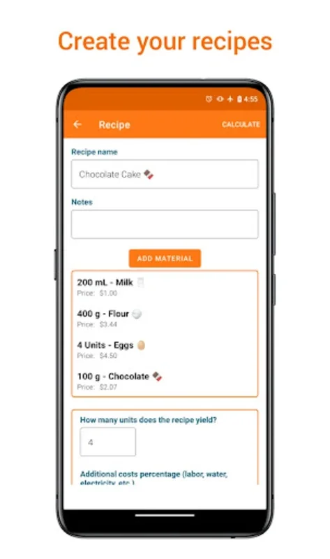 Recipe Cost Calculator for Android - Optimize Culinary Profits