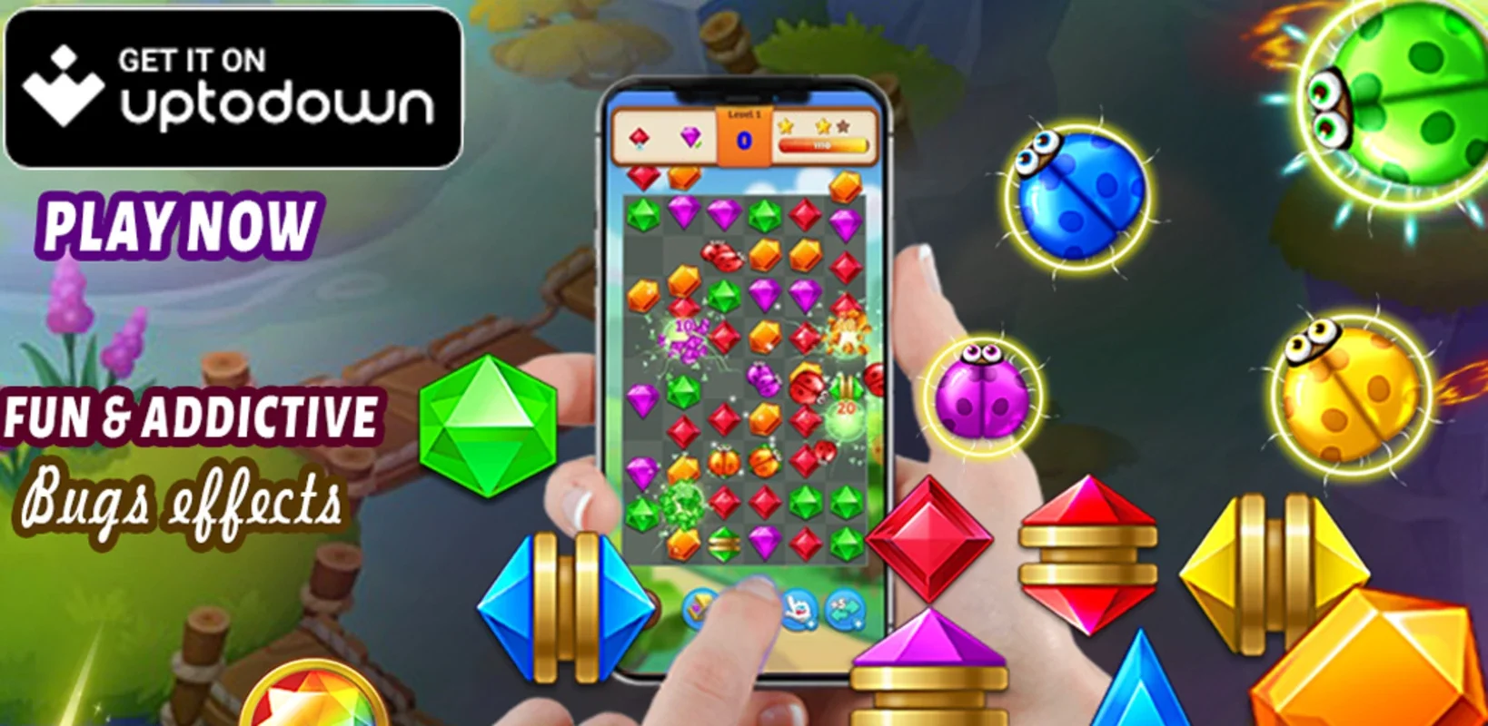 Jewel Thunder for Android - Addictive Match-3 Fun