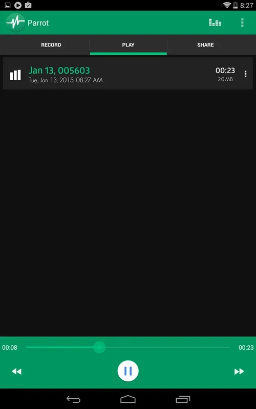Parrot - Voice Recorder for Android: Seamless Recording