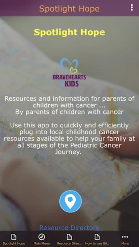 SpotlightHope for Android: Comprehensive Pediatric Cancer Support