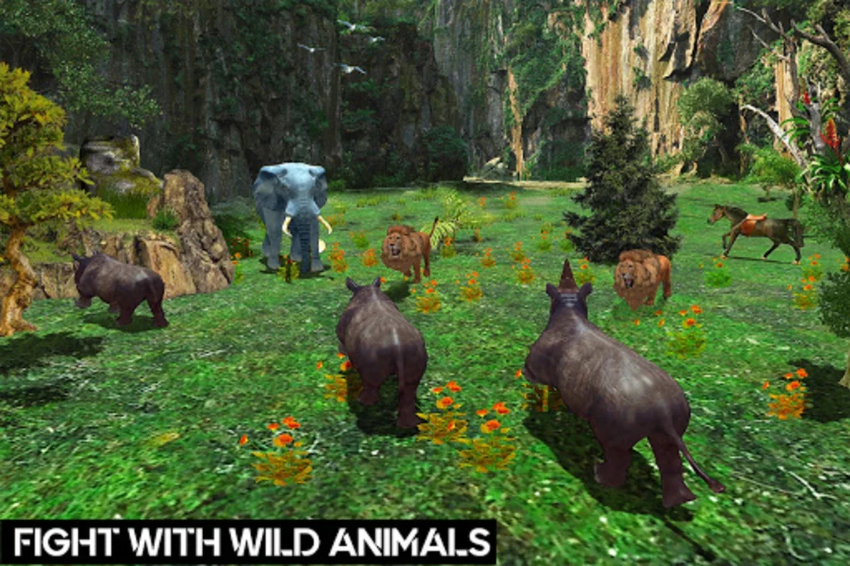 Wild Rhino Family Jungle Sim for Android - Immersive Jungle Survival