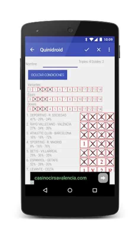 Quinidroid for Android - Manage Sports Pools in Real-time