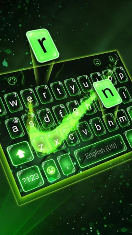 Green Neon Check Theme for Android - Elevate Your Typing