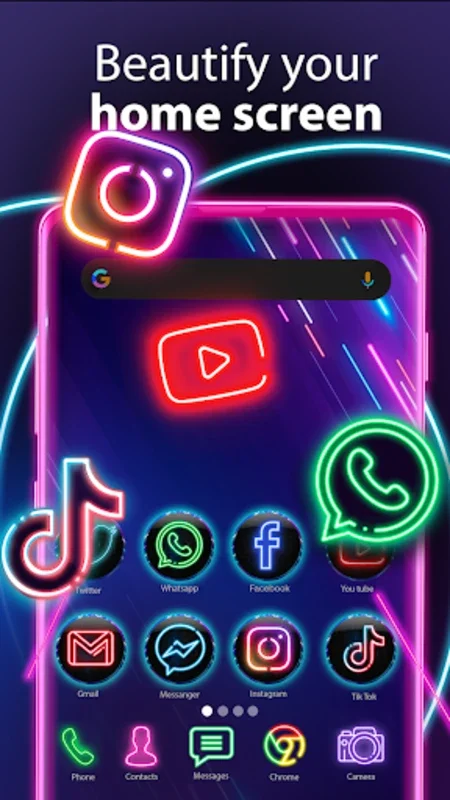 Neon Icon Designer App for Android - Customize Your Home Screen