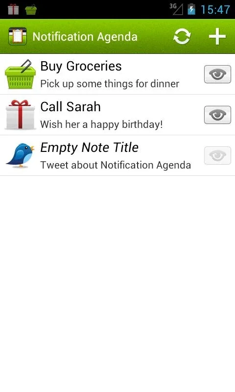 Notification Agenda for Android - Manage Tasks with Glance-Friendly Notifications