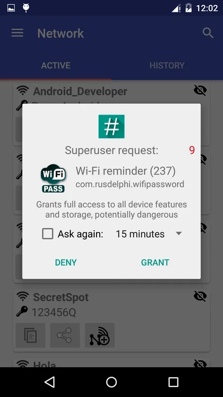 Wi-Fi Recordatorio for Android - Secure WiFi Password Storage