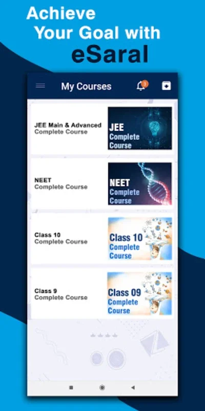 eSaral -JEE NEET 9-10 Prep App for Android: Comprehensive Exam Preparation