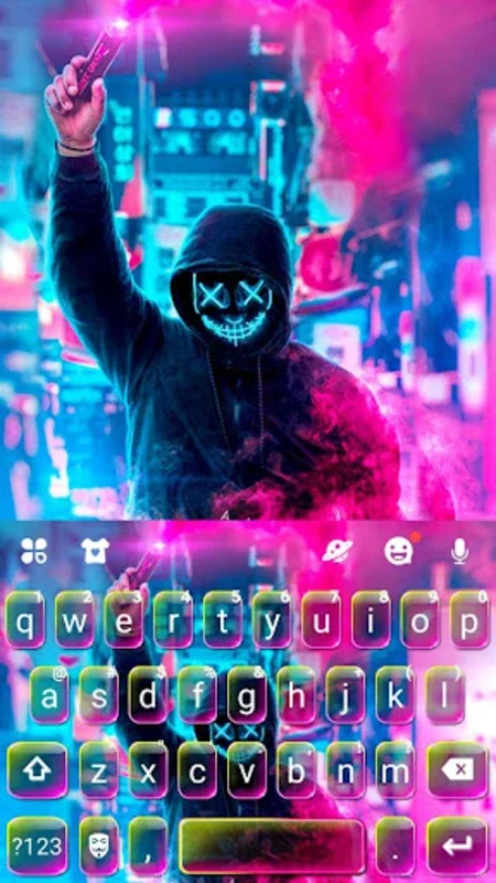 Smoke Purge Mask Theme for Android - Customize Typing