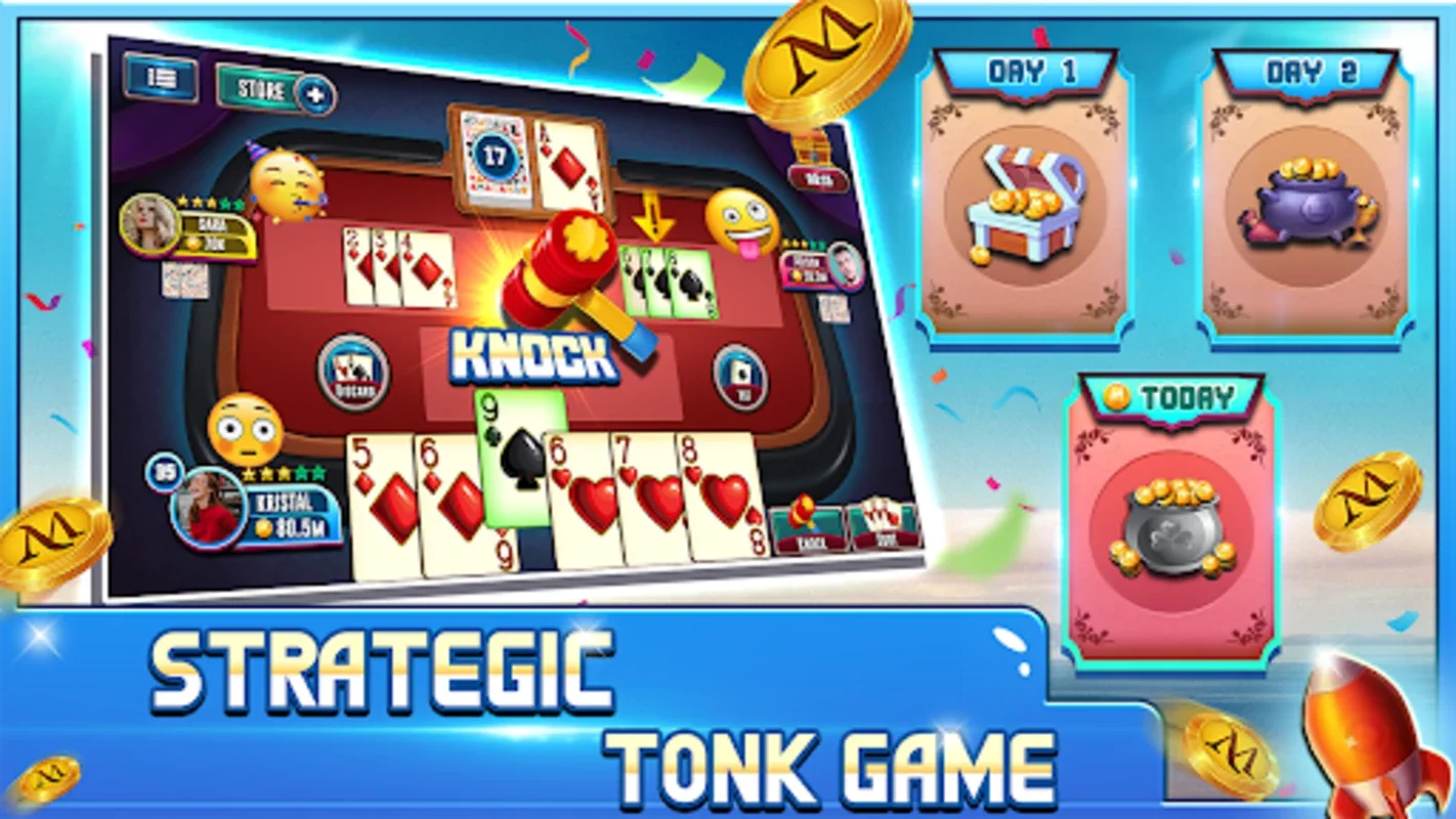 Tonk Plus for Android - Engaging Knock Rummy Game