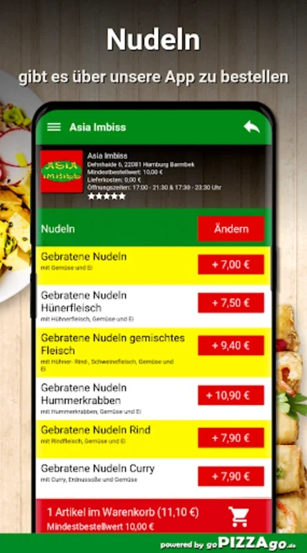 Asia Imbiss Hamburg Barmbek for Android - Savor Asian Cuisine at Your Doorstep