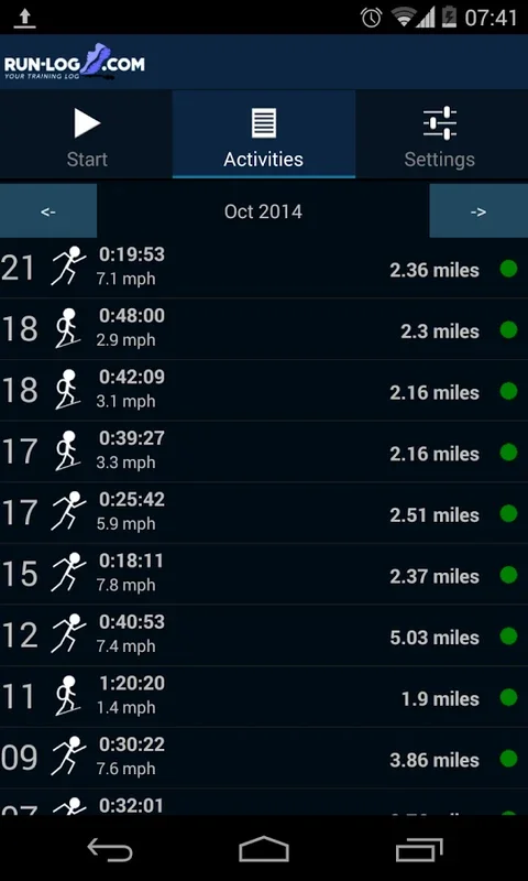 Run-log.com for Android: Track Your Fitness