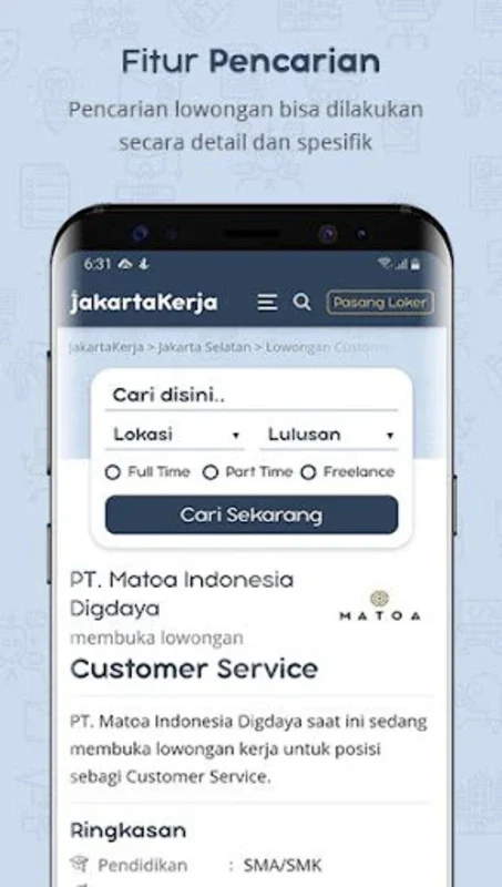 LOKER JAKARTA - Lowongan Kerja for Android