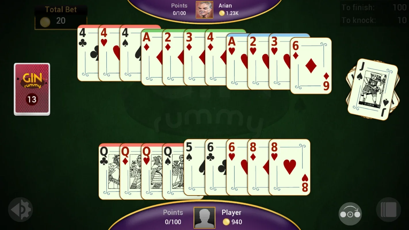 Gin Rummy Offline for Android - No Downloading Needed