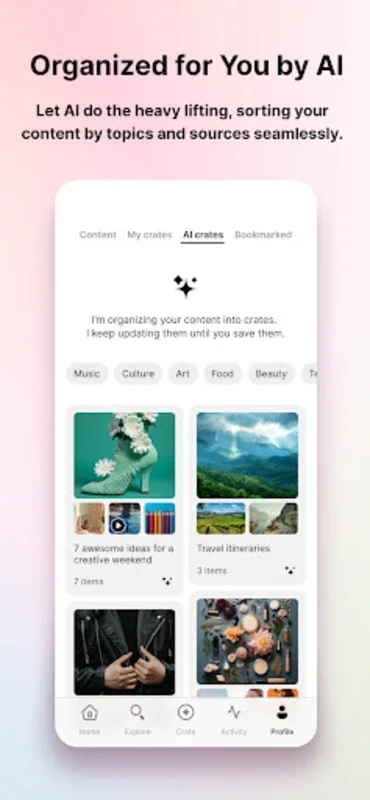 Crate for Android - Streamline Content Curation