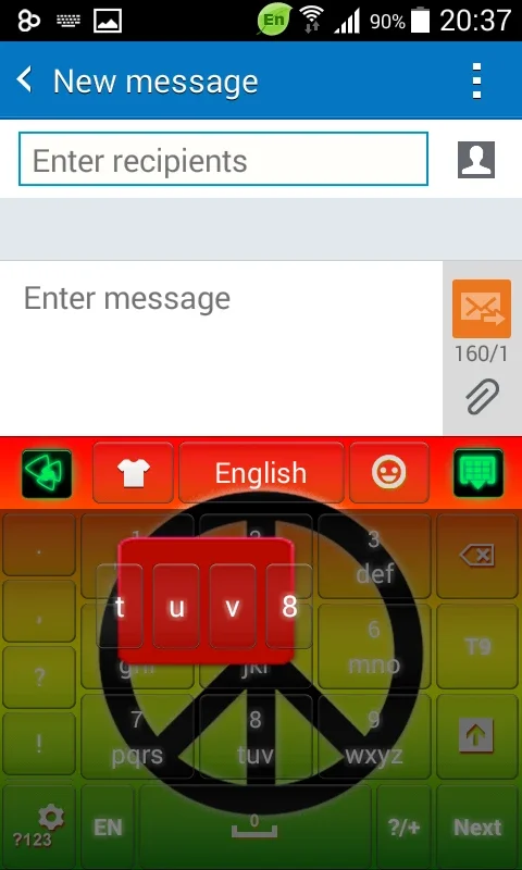 Peace Sign GO Keyboard Theme for Android: Enhance Your Typing