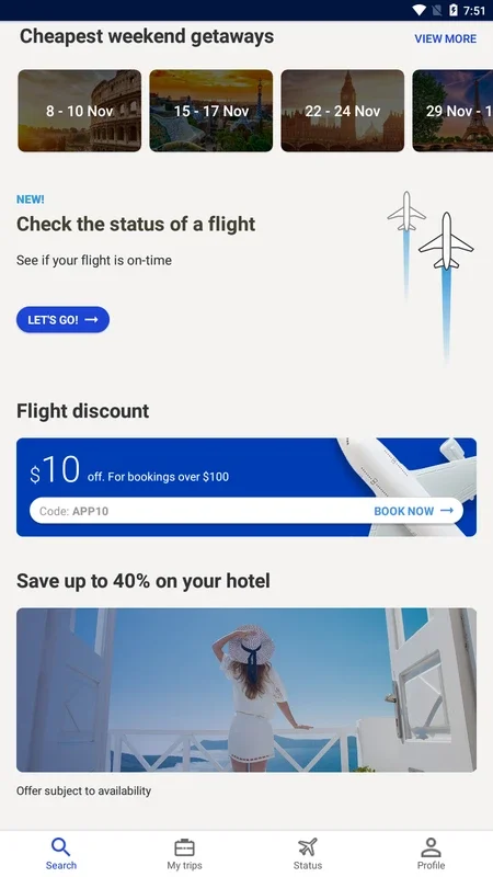 eDreams for Android - Discover Travel Deals Easily