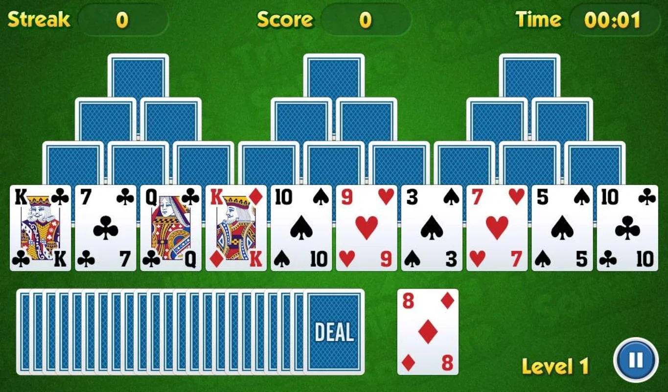 TriPeaks Solitaire Challenge for Android - No Downloading Needed