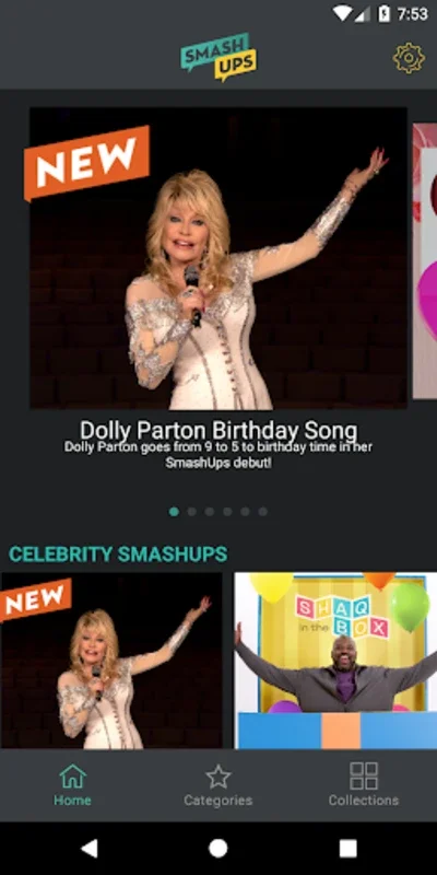 SmashUps for Android: Personalized Celebrity Video Greetings