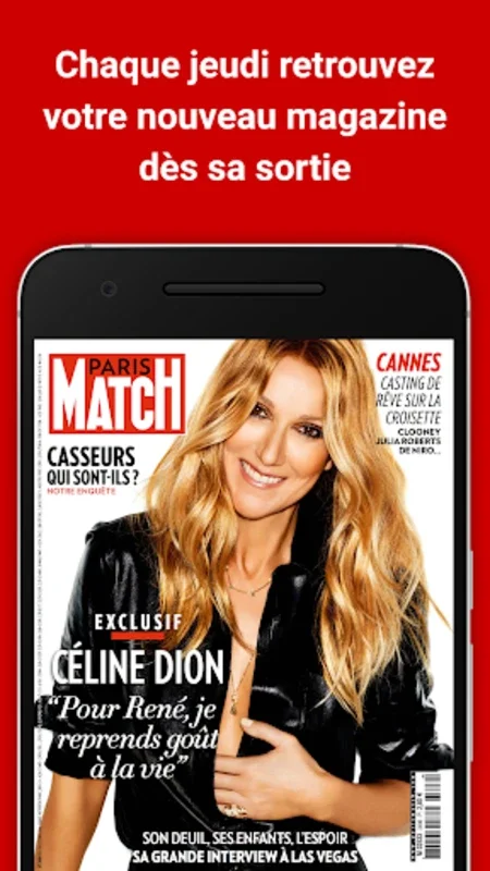 L'ancienne app Paris Match for Android - Experience Iconic Journalism