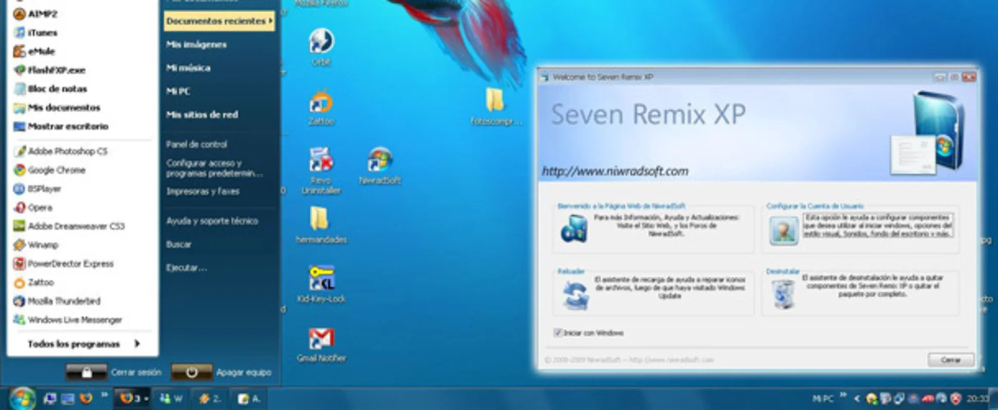 Seven Remix XP for Windows - Experience Windows Seven Style on XP