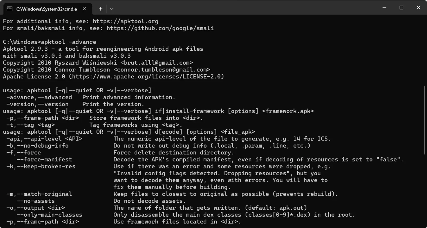 Apktool for Windows - Manipulate APK Files Easily