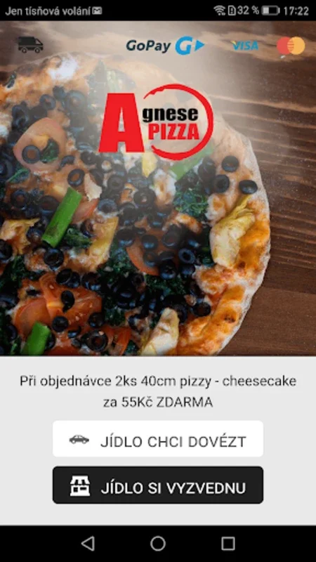 Pizza Agnese České Budějovice for Android - Order Pizza Easily