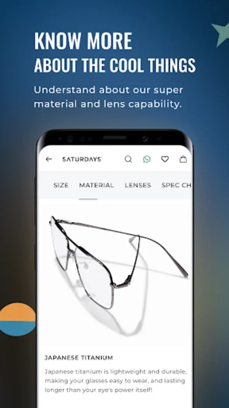 Saturdays Lifestyle for Android - Unparalleled Eyewear Shopping