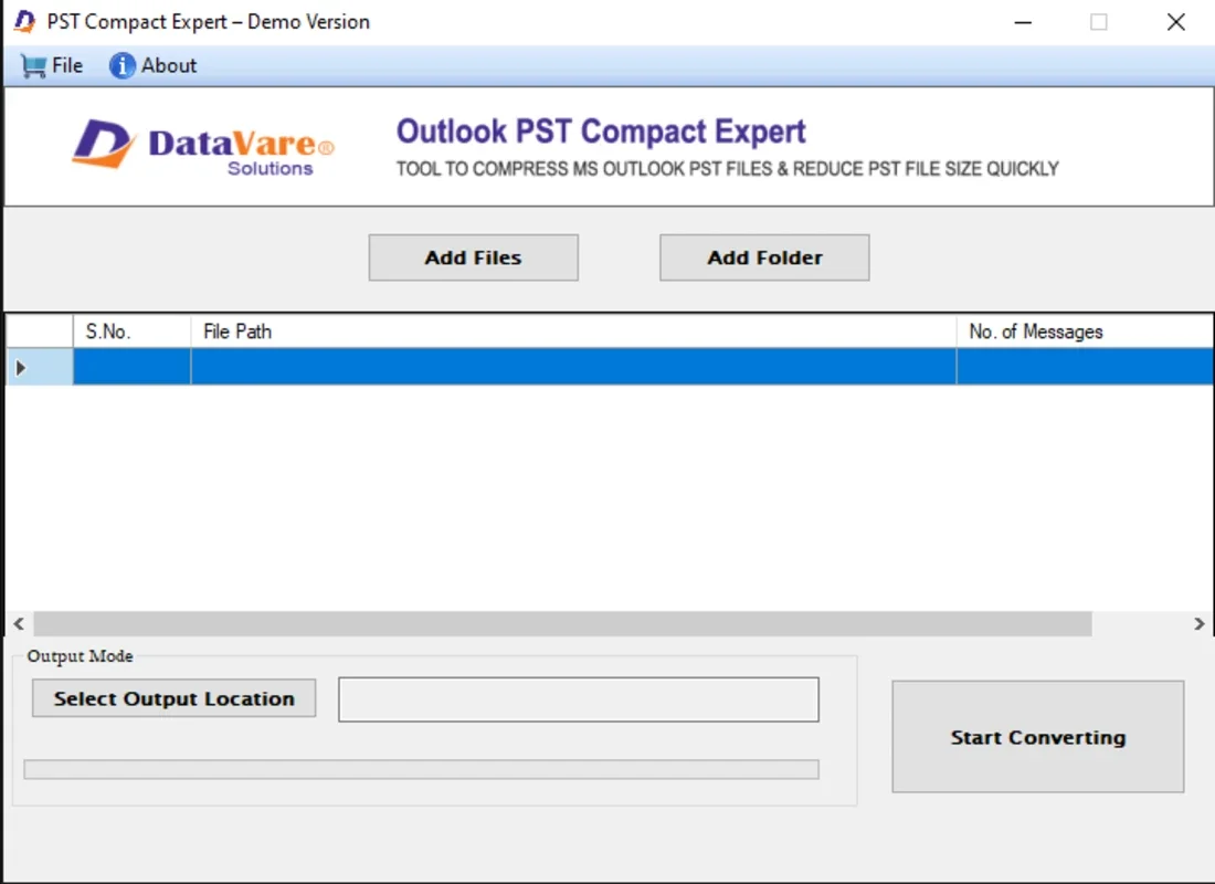 DataVare Outlook PST Compact Expert for Windows: Efficient PST File Compression