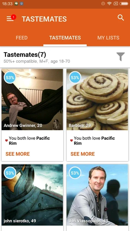 Tastemates for Android - Discover Movie/TV Buddies