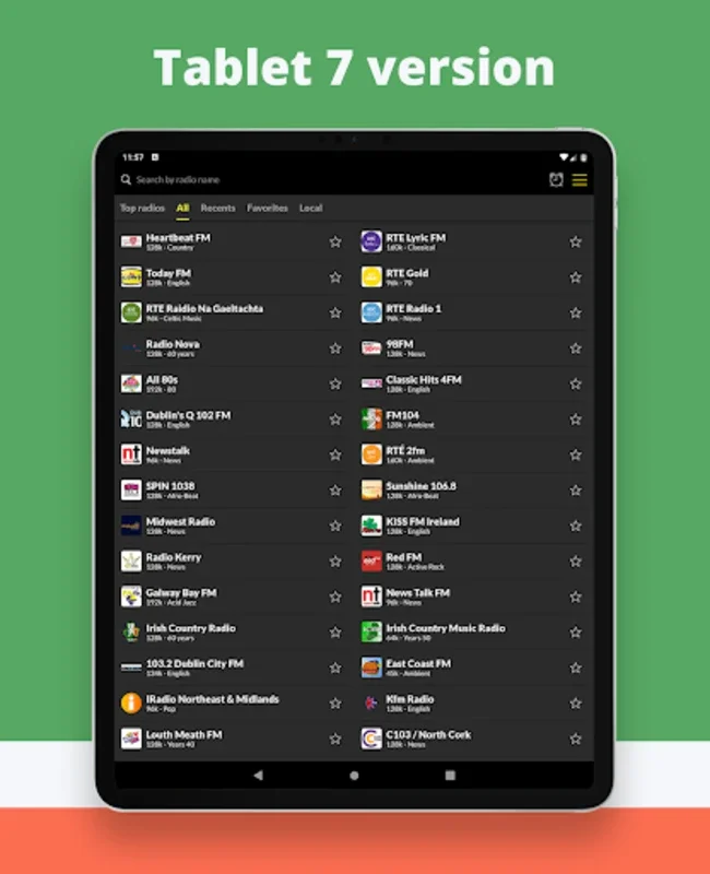 Radio Ireland FM online for Android - Seamless Irish Radio