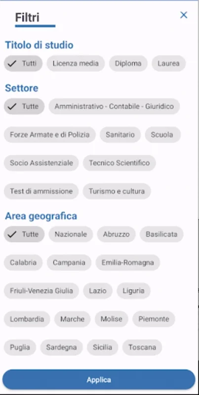 Gazzetta Ufficiale Concorsi for Android - Simplify Contest Search