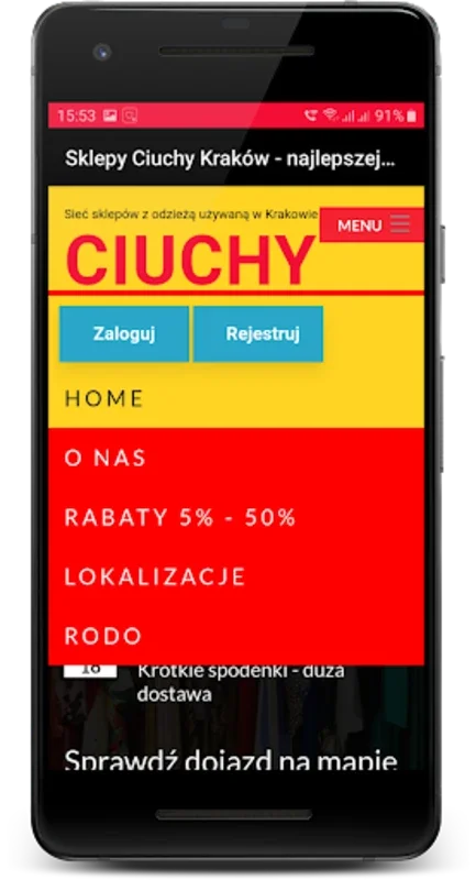 ciuchykrakow.pl for Android - A Diverse Shopping Experience