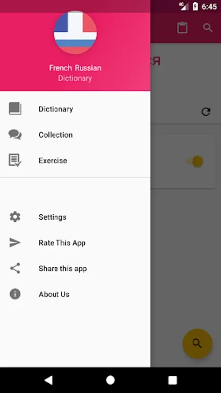 French Russian Dictionary for Android: Offline with Super Search