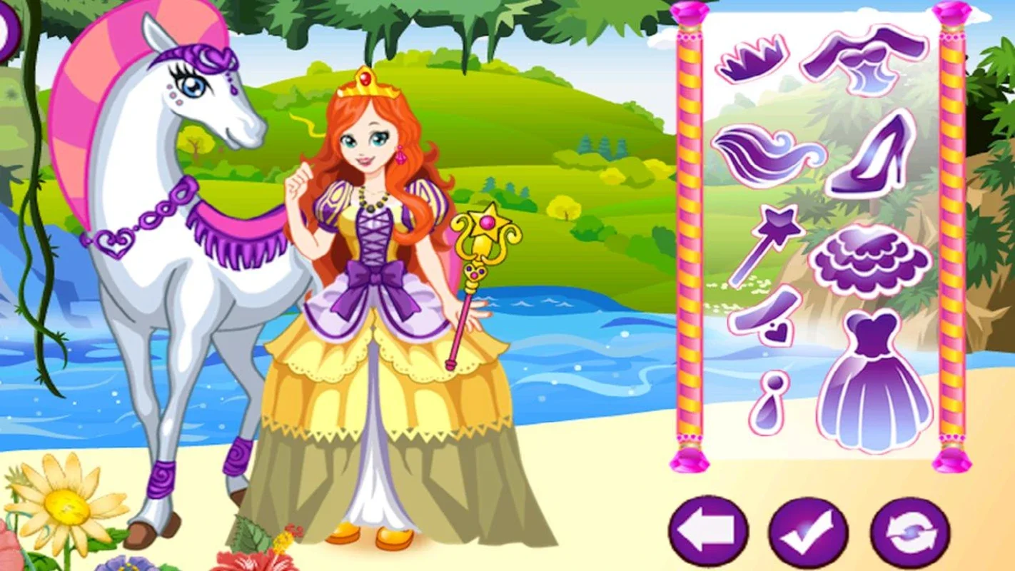 White Horse Princess Dress Up for Android - No Downloading Needed