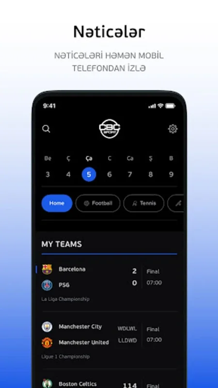 CBC Sport for Android - Azerbaijani HD Sports Broadcasting