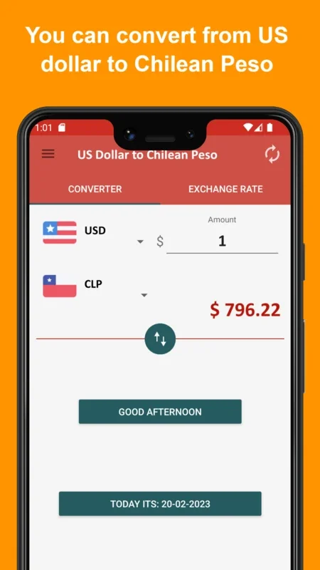 US Dollar to Chilean Peso for Android - Convert Currencies Easily