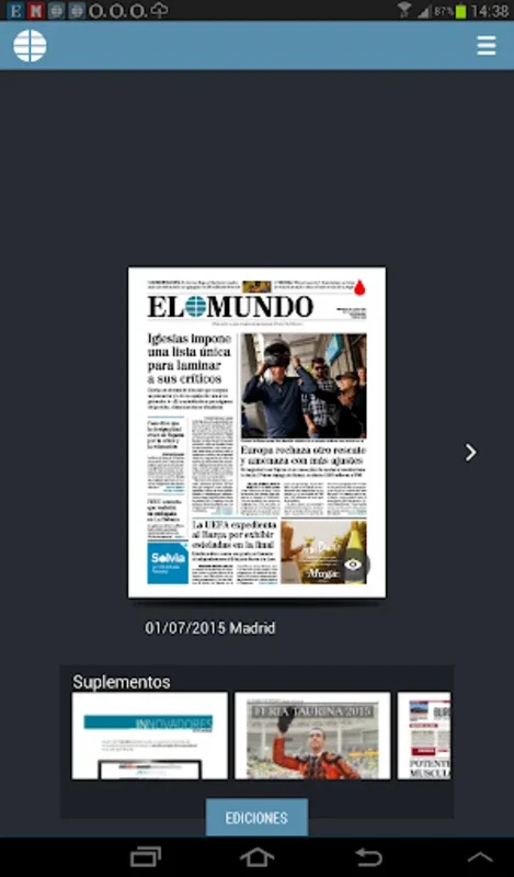 El Mundo Edición Impresa for Android: Comprehensive News Access